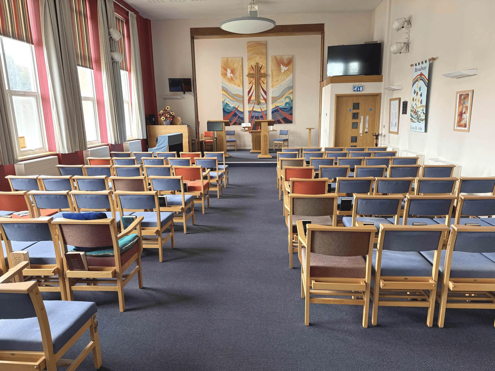 a view of inside the church