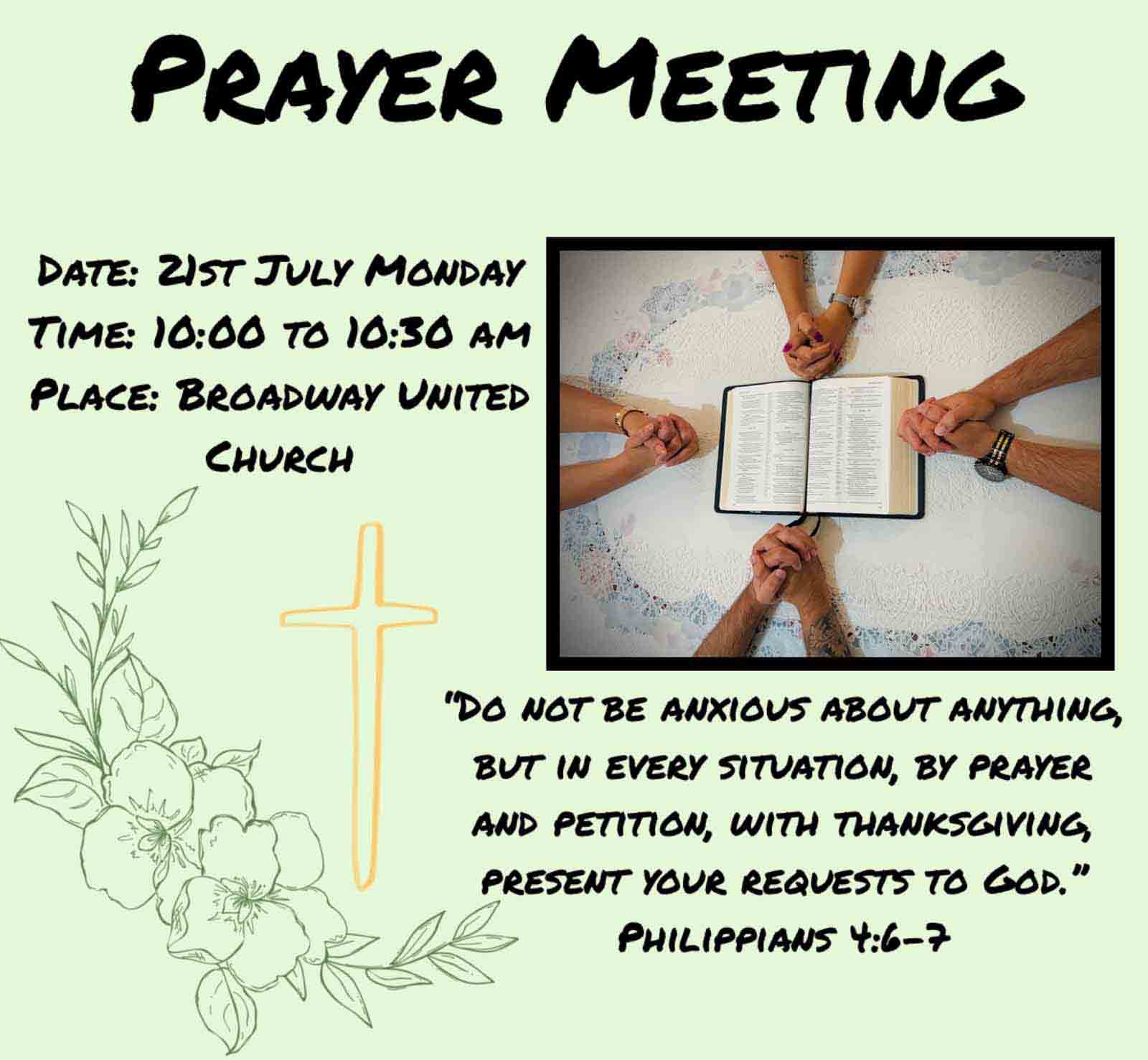 Poster for Prayer meeting